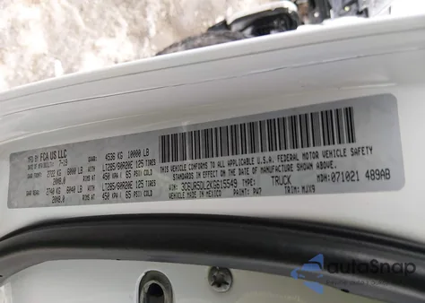 2019 Ram 2500 Big Horn 4X4 6'4 Box z USA, uszkodzony, nr VIN 3C6UR5DL2KG615549